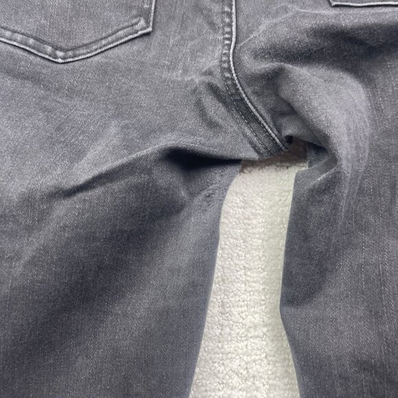 Uniqlo Jeans Mens 28 Black Denim Skinny Stretch Medium Wash Grunge Distressed - Picture 10 of 12